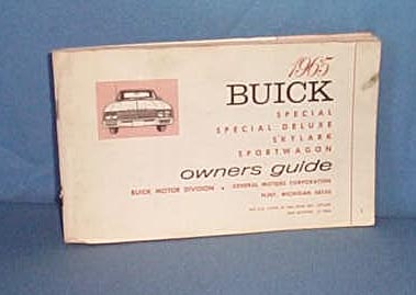1965 Buick Owner's Guide