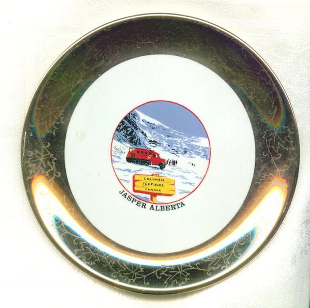 Columbia Icefields, Jasper, Alberta, Canada souvenir plate