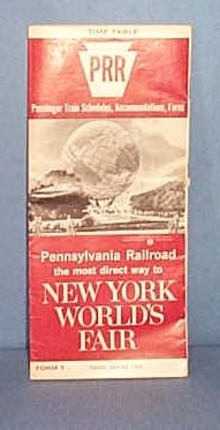 Pennsylvania Railroad New York World's Fair July 25, 1965 timetable