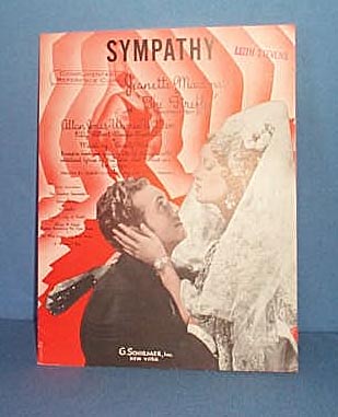 Sympathy Sheet Music featuring Jeanette Macdonald