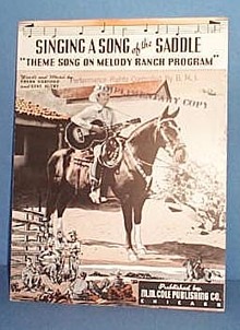 Singing a Song of the Saddle Sheet Music Theme Song on Melody Ranch Program
