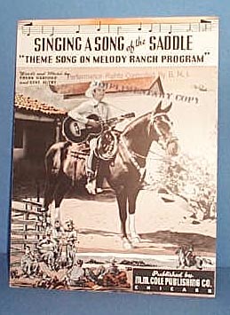 Singing a Song of the Saddle Sheet Music Theme Song on Melody Ranch Program