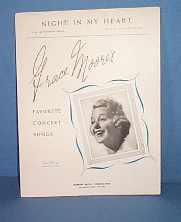 Night In My Heart Sheet Music - Grace Moore's Favorite Concert Songs