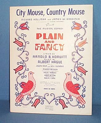 City Mouse, Country Mouse Sheet Music from musical