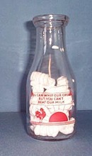 Hendricks Dairies, Perkasie, PA, Red Pyro Pint Bottle