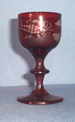 Acid-etched Ruby Flashed Cordial