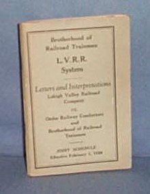 Lehigh Valley Railroad System Letters and Interpretations, 1928
