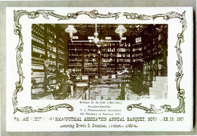 Passaic County Pharmaceutical Association Annual Banquet November 19, 1961 commemorative tile