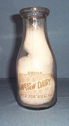 West View Dairy, Souderton, PA pint milk bottle
