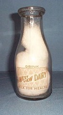 West View Dairy, Souderton, PA pint milk bottle