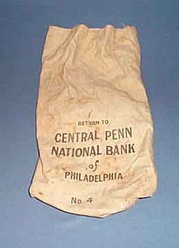 Central Penn National Bank bag, Philadelphia PA