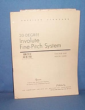 American Standard 20-Degree Involute Fine-Pitch Sytem for Spur and Helical Gears