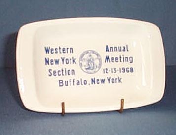 American Ceramic Society Western New York Section Annual Meeting, Buffalo NY 12-13-1968 ceramic tray