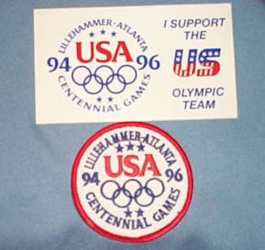 1994-1996 Olympic Games patch and sticker - United States
