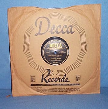 78 RPM Down in the Valley by the Andrews Sisters