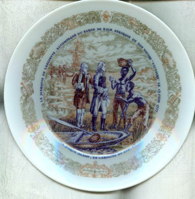 D'Arceau-Limoges Lafayette Legacy Collection Plate II Layayette Disembarks from His Ship