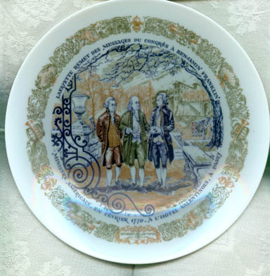 D'Arceau-Limoges Lafayette Legacy Collection Plate V Lafayette Remits Messages from Congress to Benjamin Franklin