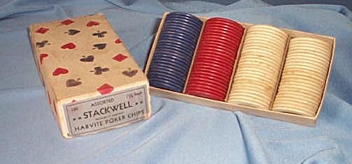 Stackwell 1.5 inch Harvite Poker Chips in box