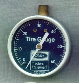 Ford Tractors Equipment round tire pressure gauge