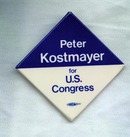 Peter Kostmayer for Congress (Bucks County, PA) campaign button