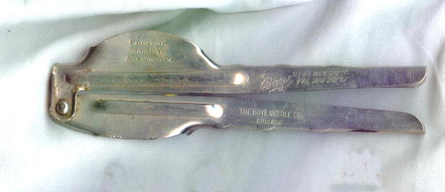Lamm Brothers Music House, Allentown PA: Boye Needle Co implement