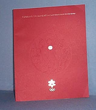 XIX Olympic Winter Games Closing Ceremony booklet