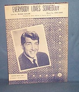 Everybody Loves Somebody sheet music by Dean Martin