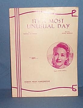 It's A Most Unusual Day sheet music