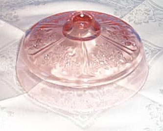 Sharon pink depression glass butter dish lid