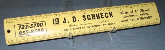 J. D. Schueck, Richard C. Brand, Realtor Souderton PA metal advertising rule