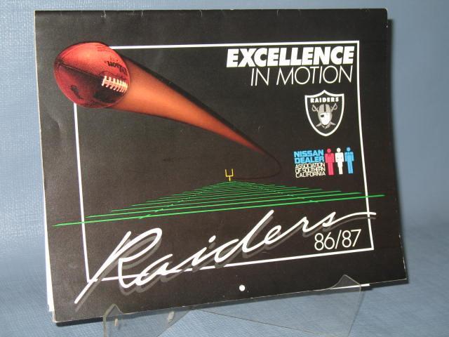 1986/1987 Oakland Raiders calendar