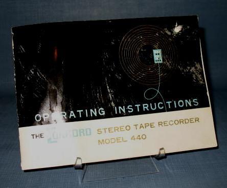 The Concord Stereo Tape Recorder Model 440 Operating Instructions booklet