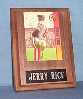 1993 Jerry Rice photo card placque
