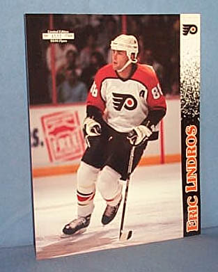 Limited Edition Souvenir Eric Lindros photo and Flyers/Capitals rosters