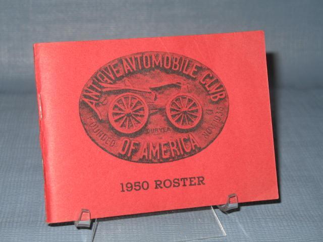 1950 Roster Antique Automobile Club of America