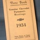 Notebook : Genuine Chevrolet Partsmen's Meetings 1934