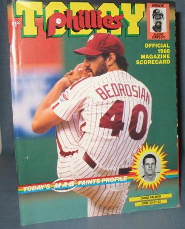 Phillies Today : Official 1988 Magazine Scorecard, June 20, 21, 22 versus Chicago Cubs
