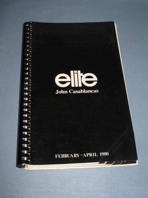 Elite Models Book from John Casablancas, February-April 1980