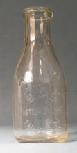 B & S Pasteurizing Co. Tamaqua PA embossed quart milk bottle
