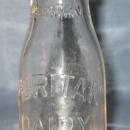 Puritan Dairy Perth Amboy NJ embossed half-pint milk bottle