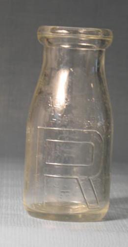 Reiffton Dairy Reiffton PA embossed half-pint milk bottle