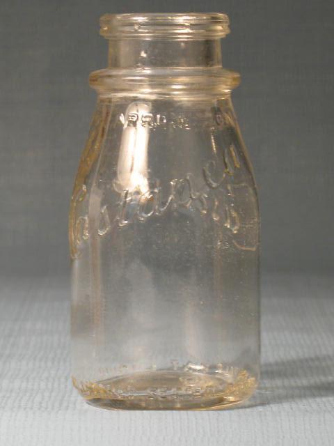 Castanea Trenton, NJ embossed half-pint milk bottle