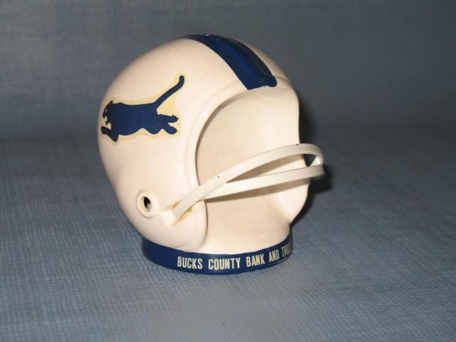 Bucks County Bank and Trust Company Quakertown Panther ceramic football helmet bank