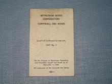 Bethlehem Mines Corporation Cornwall Ore Mines Length of Continuous Service Lists Unit No. 3 Nov. 1, 1969