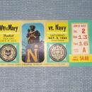 William & Mary versus Navy, October 9, 1965 football ticket