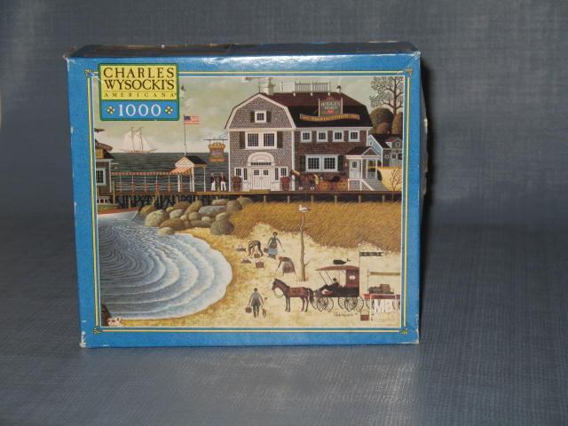 Hasbro Charle Wysocki's Americana Clammers and Hodge's Horn 1000 piece jigsaw puzzle No. 04679-5