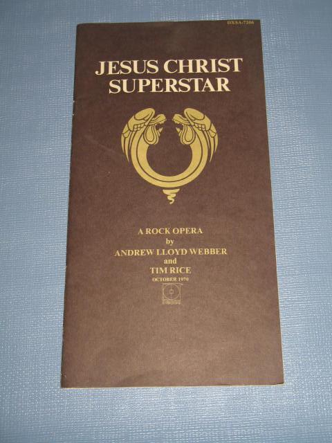 Jesus Christ Superstar, October 1970 program booklet