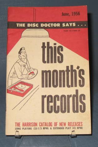 This Month's Records, June, 1956 from the Harrison Catalog of New Releases