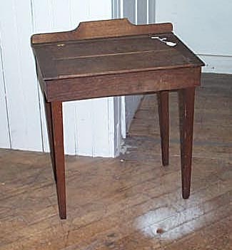 Child's mission oak slant-top desk