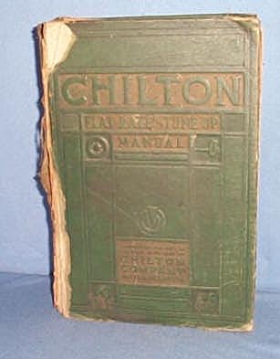 Chilton Flat Rate and Tune Up Manual, Thirteenth Edition, 1939